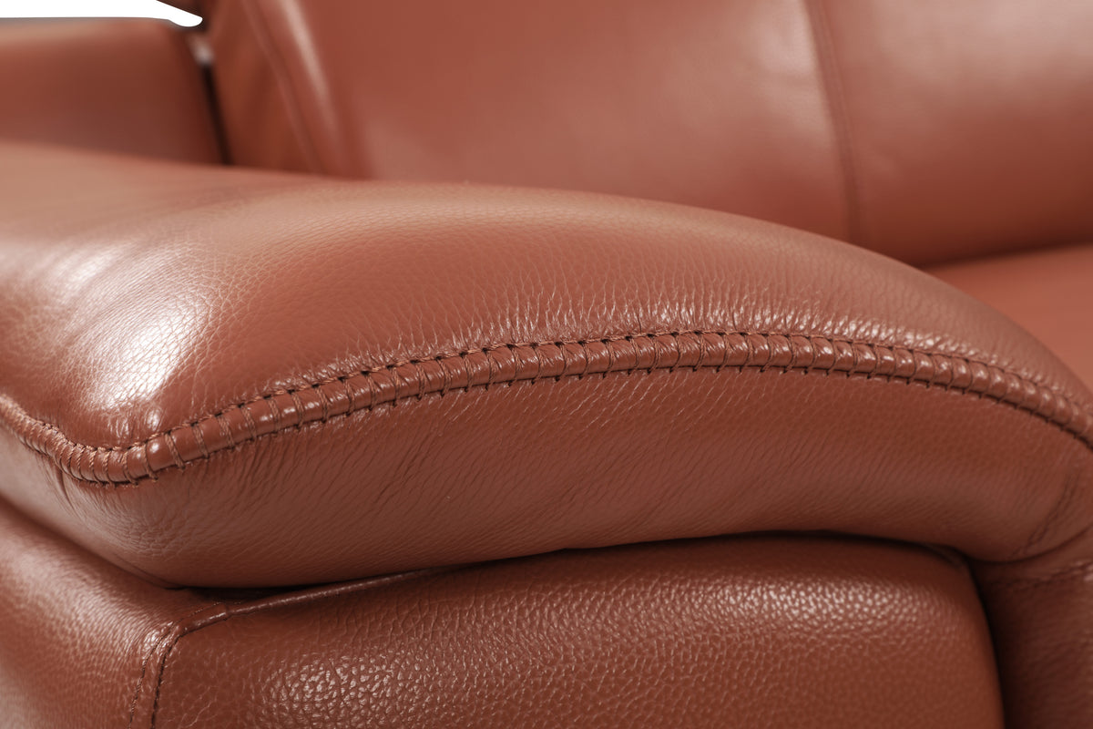 Fenn Camel Leather Recliner – 42.5"W Recliner – view 6