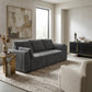 Fenn Corduroy Sleeper Sofa – Convertible Pull-Out Bed in Gray – view 2