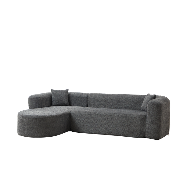 Fenn Gray Chenille Curved Modular Sofa – 109