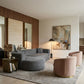 Fenn Gray Chenille Curved Modular Sofa – 109" Left-Chaise Sectional Sofa – view 2
