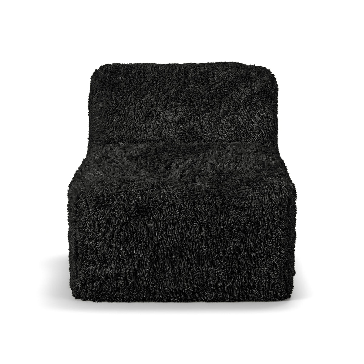 Fenwick Black Faux Fur Modular Sofa & Loveseat – 107" Corner-Wedge Sectional Sofa – view 12
