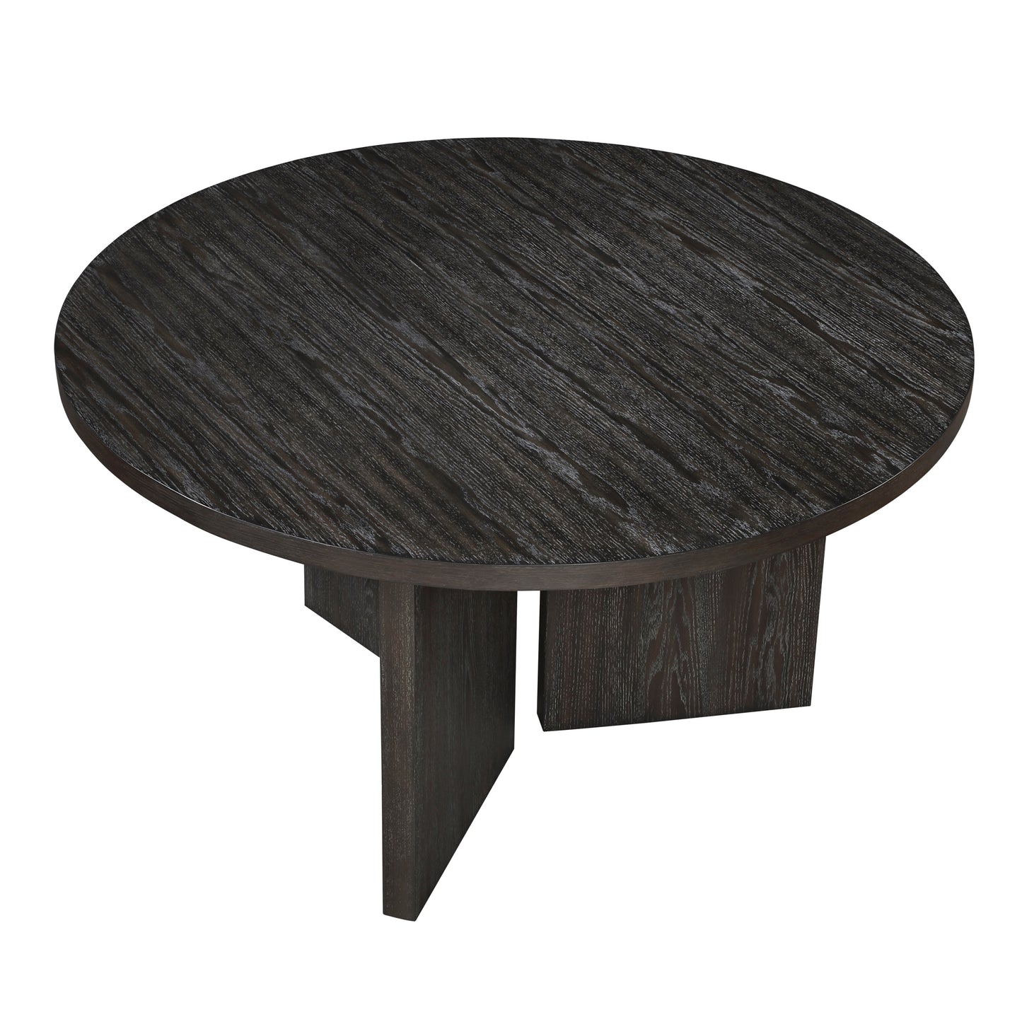 Fenwick Round Dining Table – 54" Ebony Wood Grain Dining Table – view 6