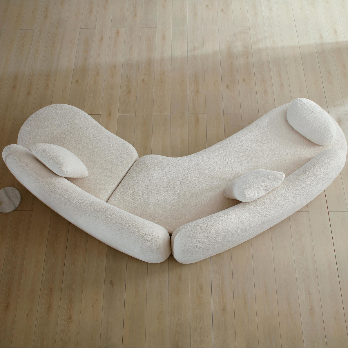 Meryl Curved Boucle Sofa