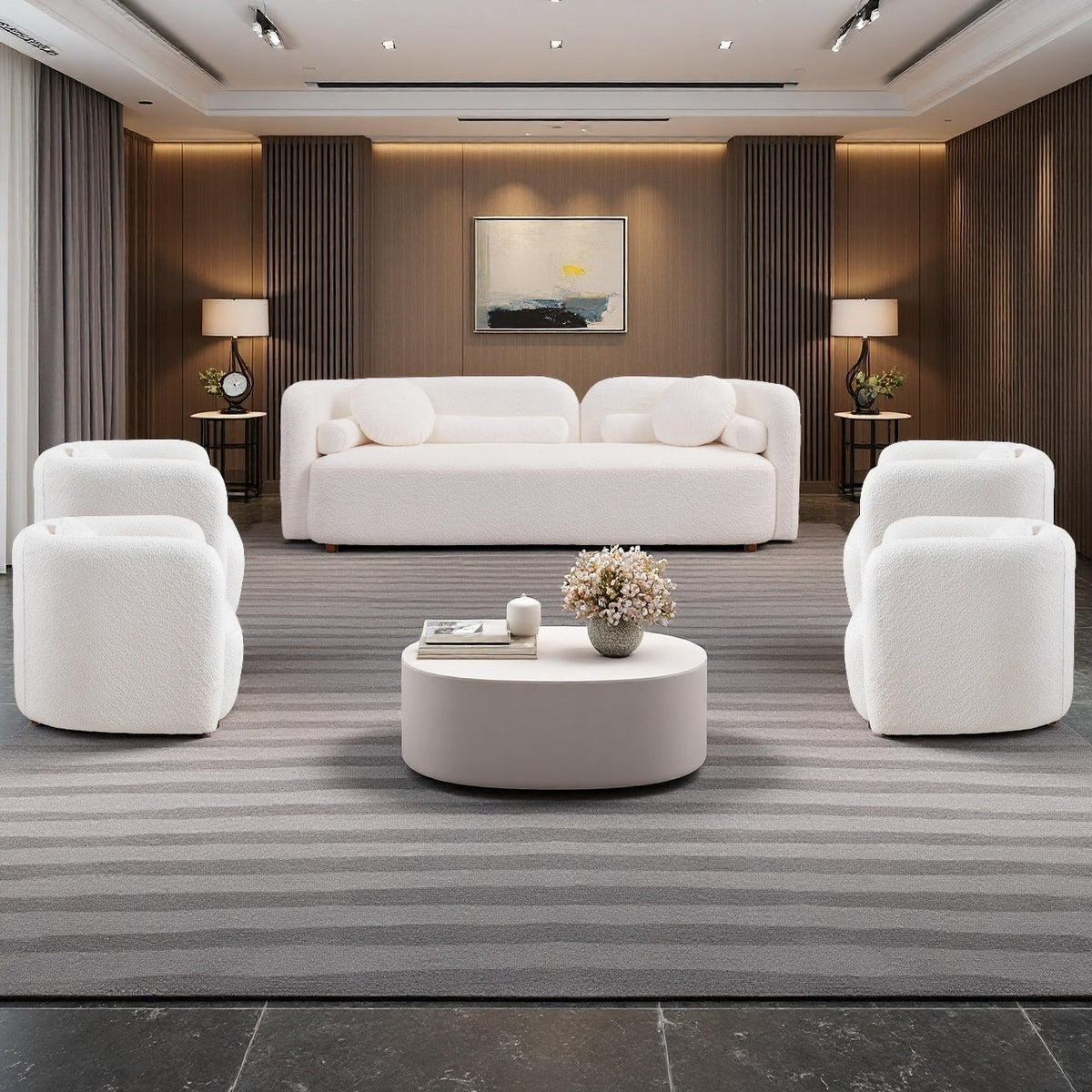 Gethin Boucle Sofa Set