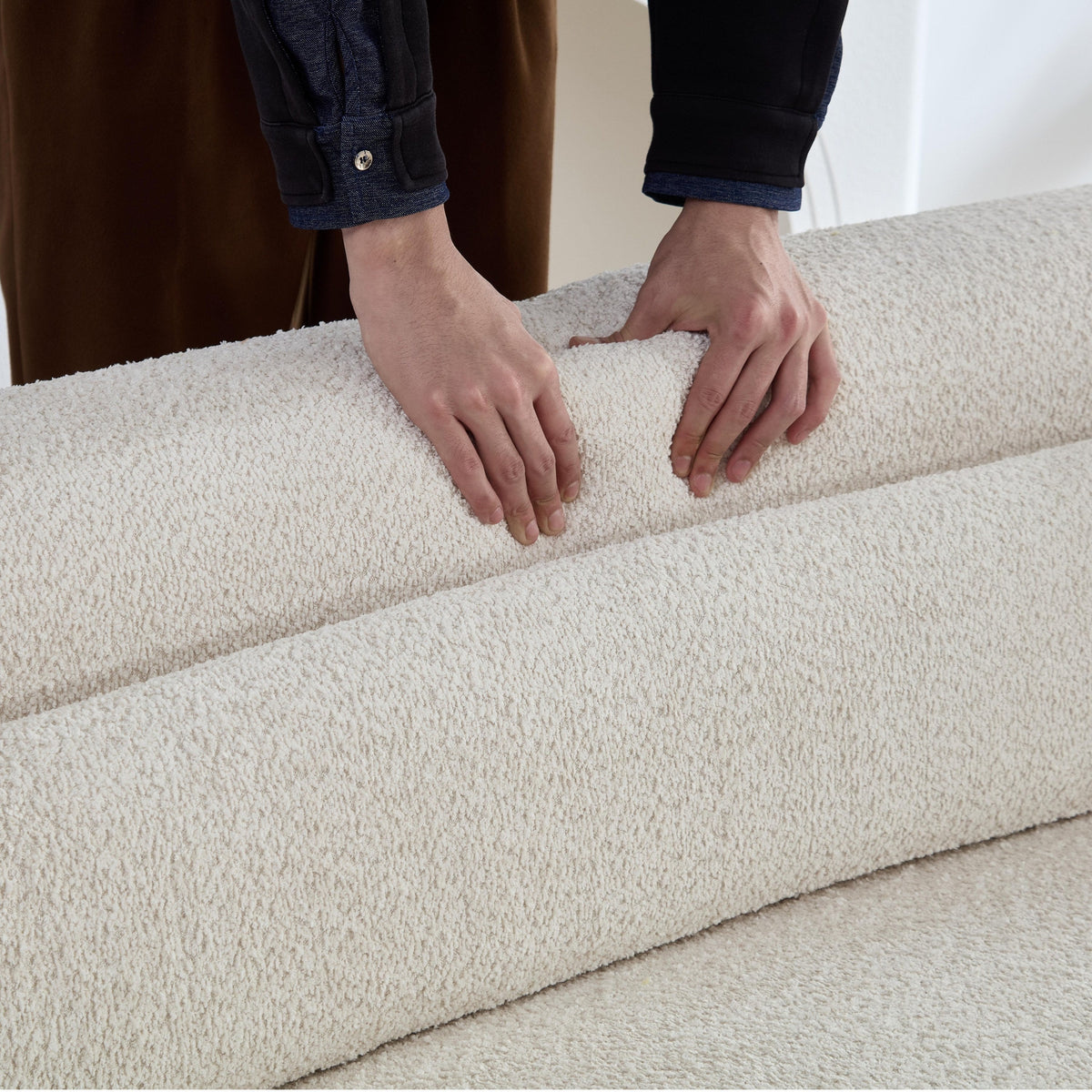 Odile Curved Boucle Sectional