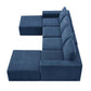 Modular Chenille Fabric Dual Chaise Sofa Sectional 110" (3 Colors)
