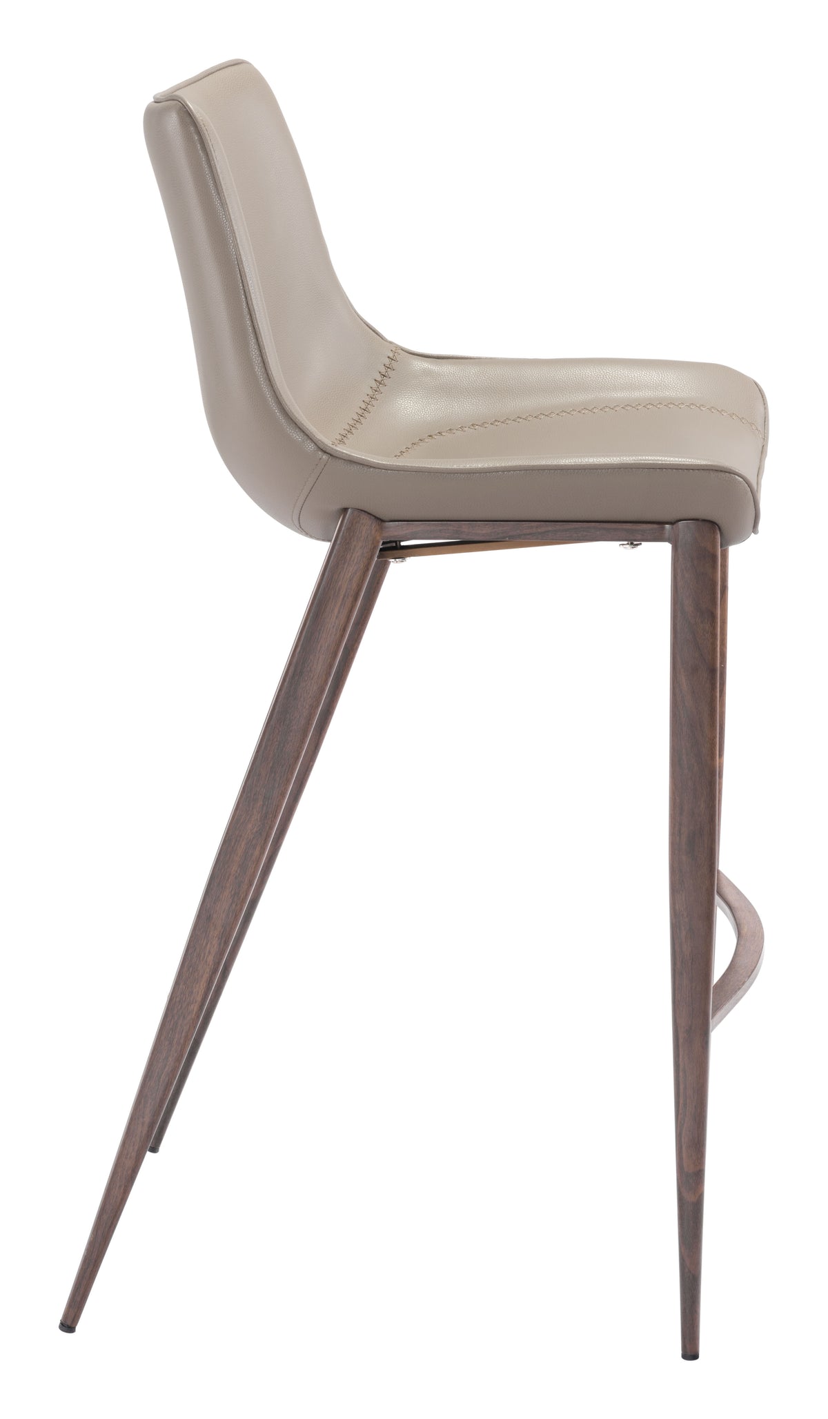 Magnus Barstool (Set of 2) in Brown & Walnut