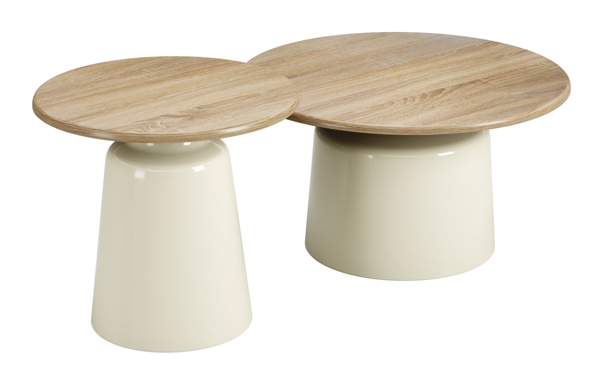 Lireen Natural & Ivory Coffee Table Set (2-Piece)