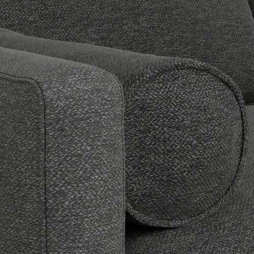 Morrison MCM Fabric Loveseat Sofa 72" – Modern Mid-Century Compact Loveseat (2 Colors) gray upholstery close-up