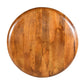 Floating Round Coffee Table top view made of solid mango wood in dark brown, featuring a sleek round shape.