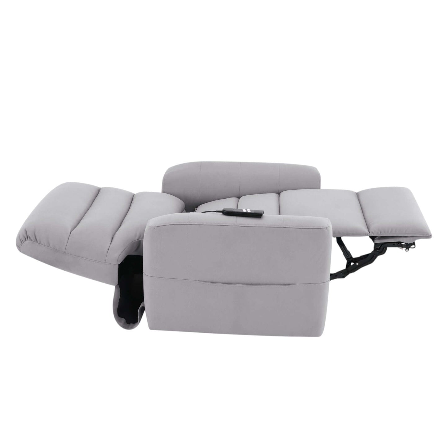 Freddie Gray Leather Aire Power Motion Recliner w/Lift in reclining position