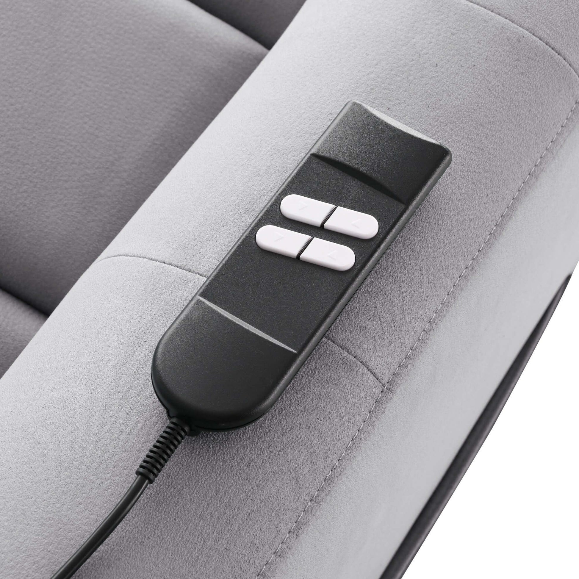 Freddie Gray Leather Aire Power Motion Recliner w/Lift remote control for adjustable positioning.