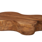 Free Form Solid Wood Premium Coffee Table with a unique design in solid brown mango wood.