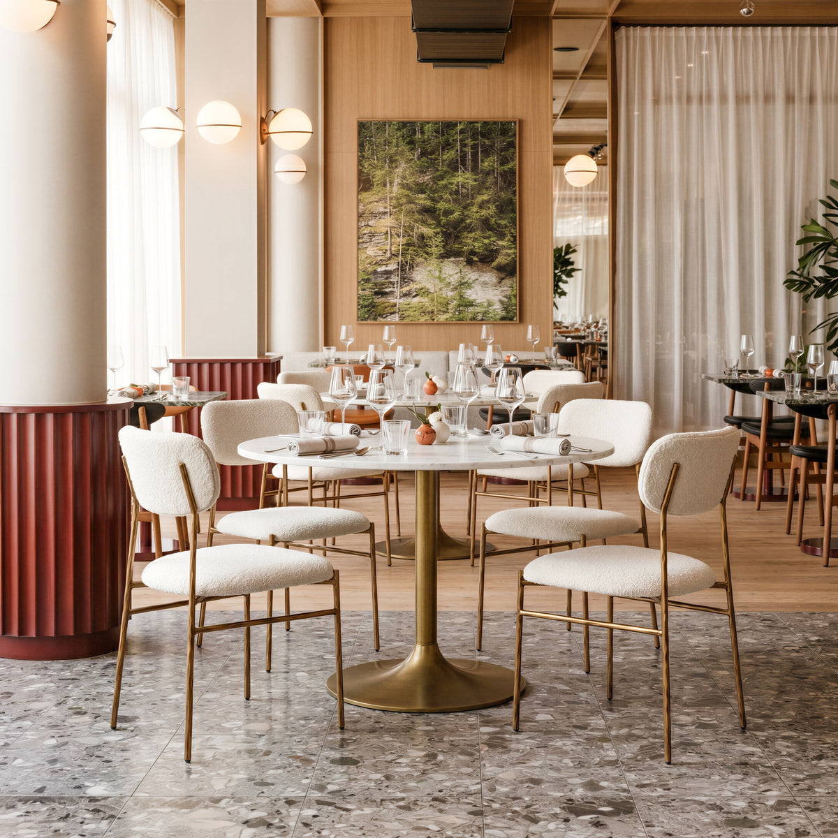 Sydhavnen Cream & Gold Dining Chair