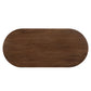 Gamarya Oak Finish Dining Table – 87” Oval Wood Dining Table top view highlighting rich wood tones and modern design.