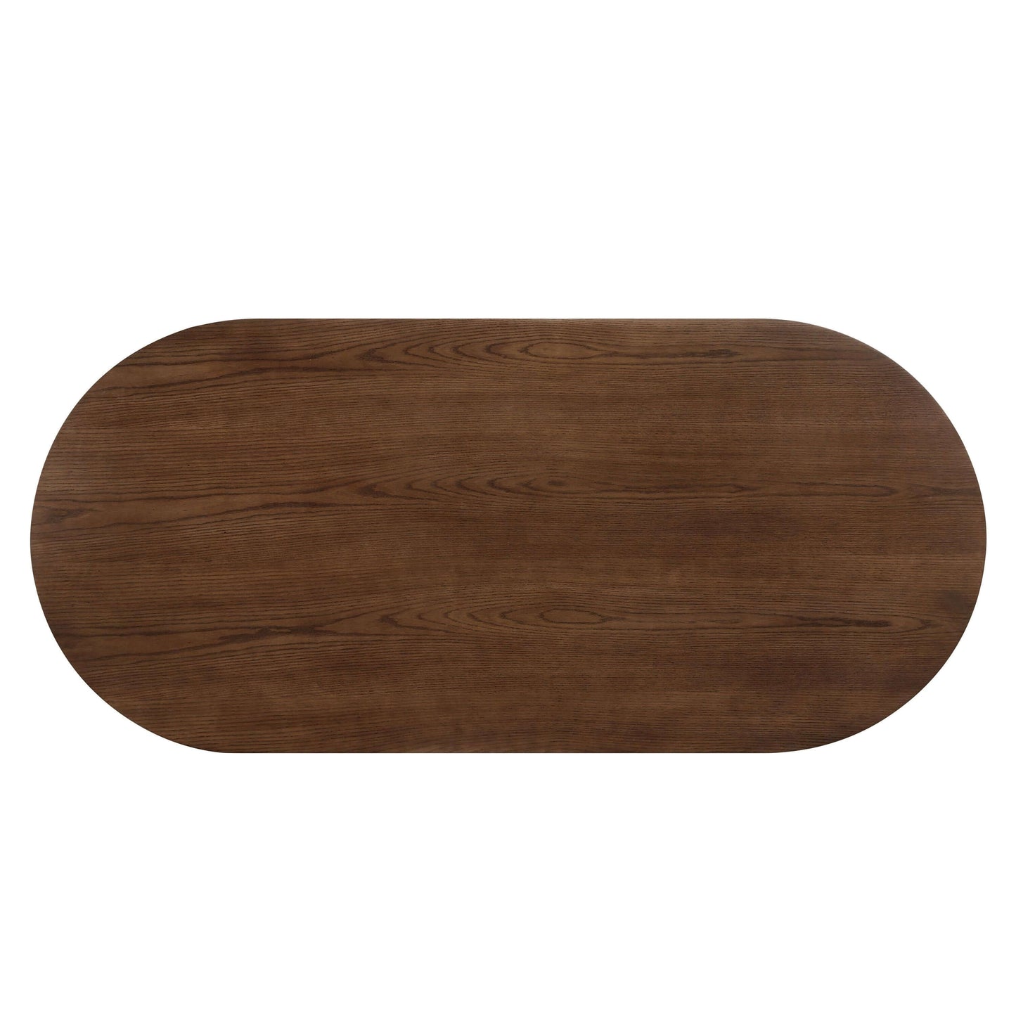 Gamarya Oak Finish Dining Table – 87” Oval Wood Dining Table top view highlighting rich wood tones and modern design.