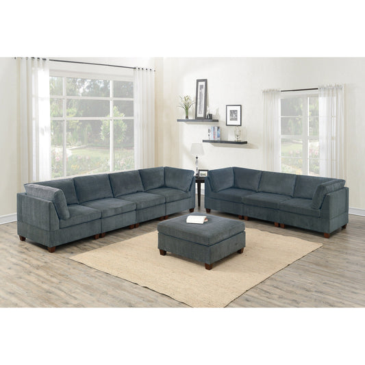 Garrick Grey Chenille 8-Piece Modular Sectional Sofa Set – Modular Sectional Sofa