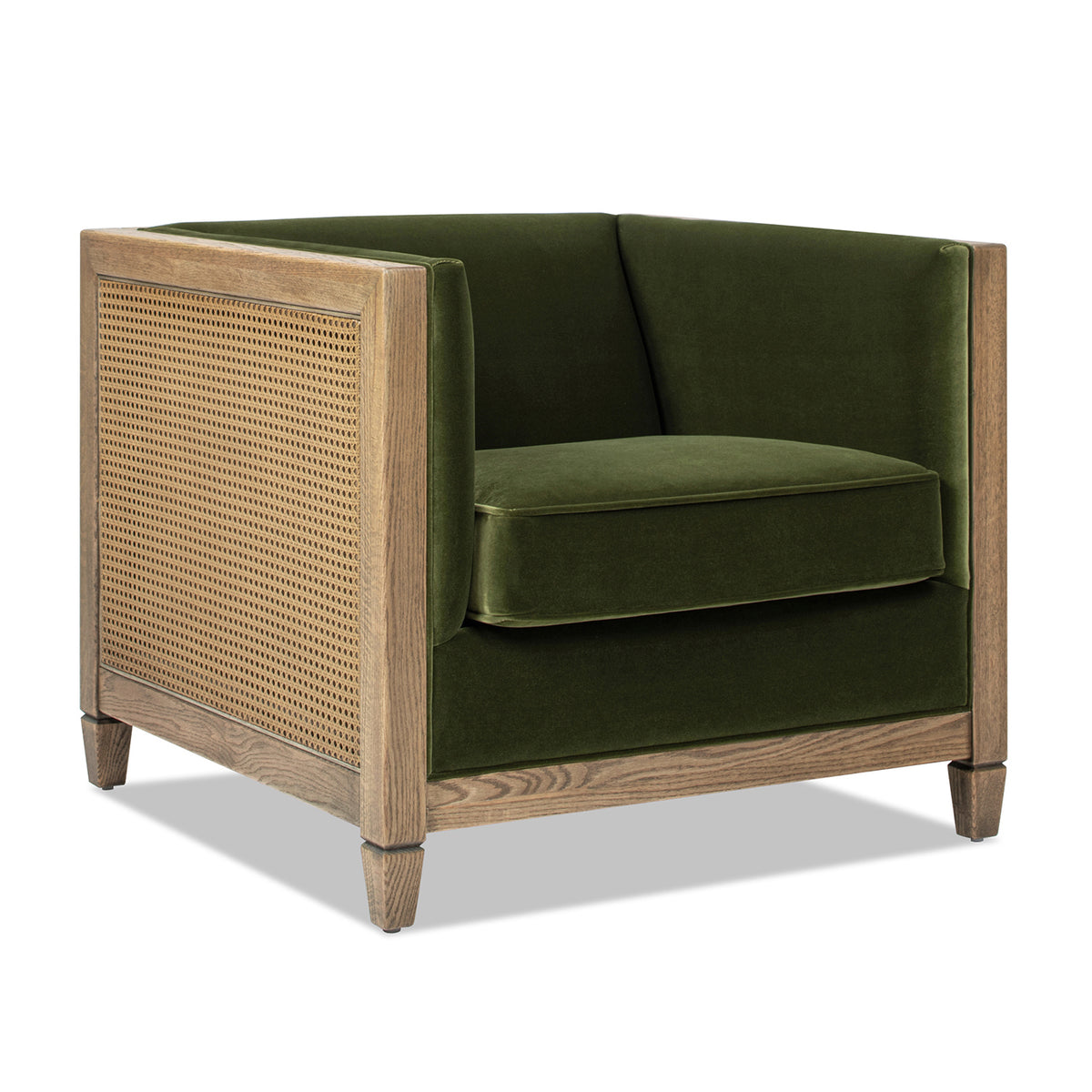 Georgia Olive Green Wood Accent Chair – 34" Accent Chair