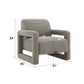 Glenda Gray Chenille Accent Chair dimensions showing cozy design and soft chenille fabric in a stylish gray tone.