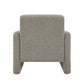 Glenda Gray Chenille Accent Chair showcasing cozy gray chenille fabric from the back view, ideal for stylish interiors.