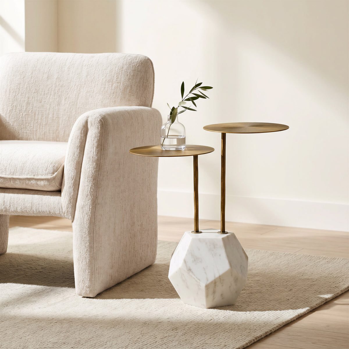 Dobra Oatmeal Beige Accent Chair
