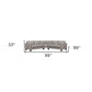 Gray Leather L-Shaped 3-Piece Corner Sectional Sofa 99" dimensions, 33" height, 99" width for spacious comfort.