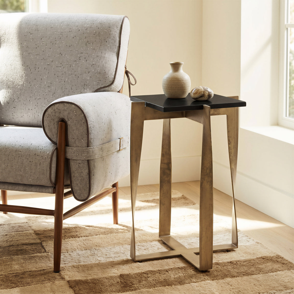 Klem Gray Accent Chair