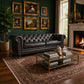 Delphine Black Leather Sofa – 87" 3-Seat Sofa