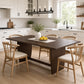 Preston Walnut Trestle Dining Table – 78.7" Solid Wood Dining Table