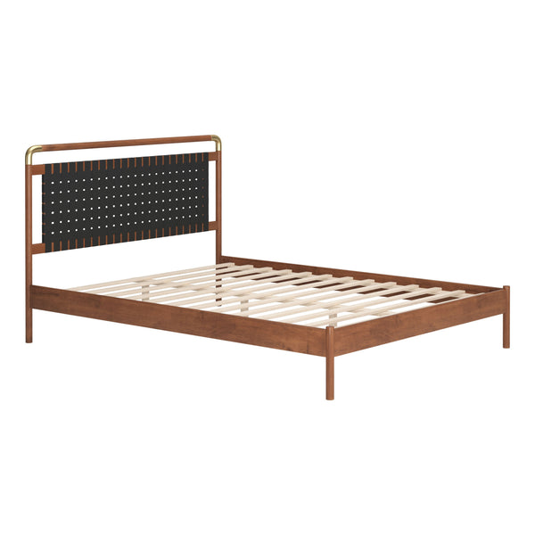 Netz Black & Walnut Queen Bed