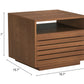 Slit Walnut Nightstand