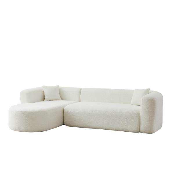Halcyon Chenille Curved Sectional Sofa – 109.4