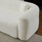 Halcyon beige chenille curved sectional sofa