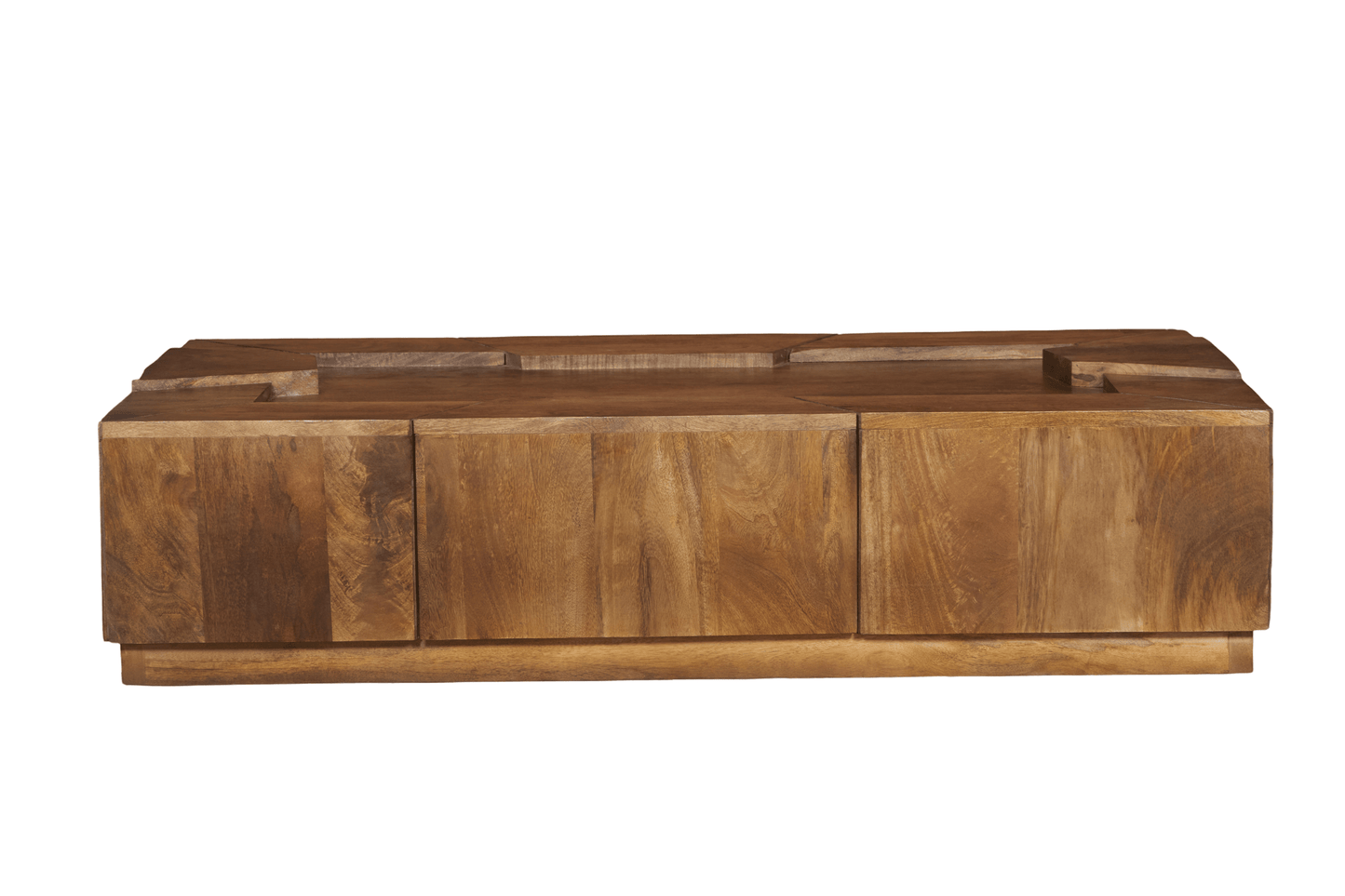 Handcrafted Designer Rectangle Mango Wood Coffee Table 50" | Modern Solid Wood Coffee Table showcasing artisan craftsmanship.