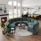 Harlan Curved Modular Sectional Sofa – Chenille, Solid Wood Frame, 4 Colors – view 15