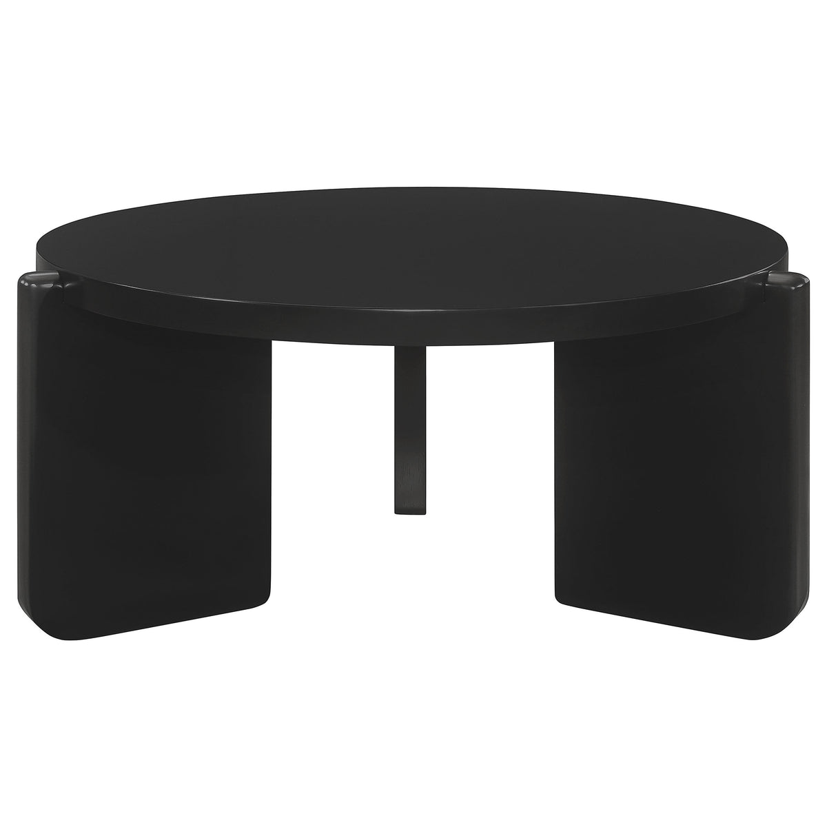 Harrison Black Wood Coffee Table – 39" Round Coffee Table