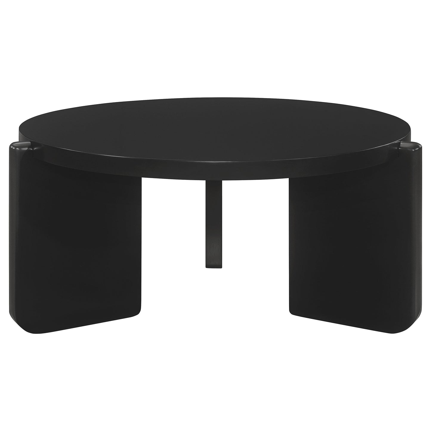 Harrison Black Wood Coffee Table – 39" Round Coffee Table