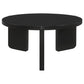 Harrison Black Wood Coffee Table – 39" Round Coffee Table – view 4