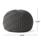 Hazel Dark Grey Cotton Pouf – 20" Pouf – view 3