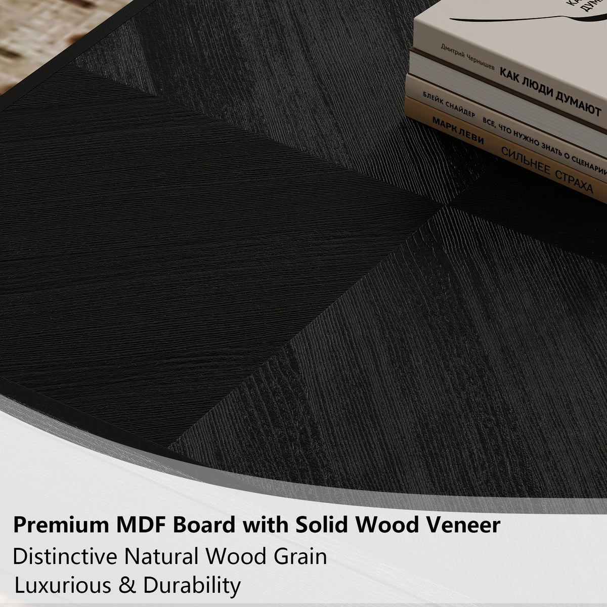 Hendricks Black Solid Wood & MDF Coffee Table – 31.5" Square Coffee Table – view 6