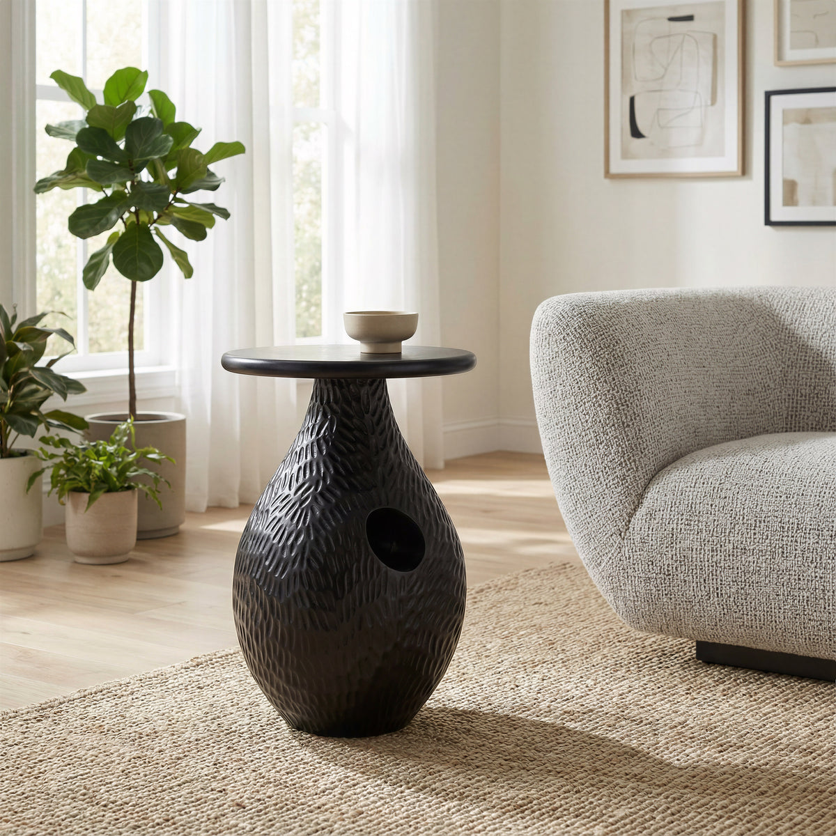 Piho Black Side Table
