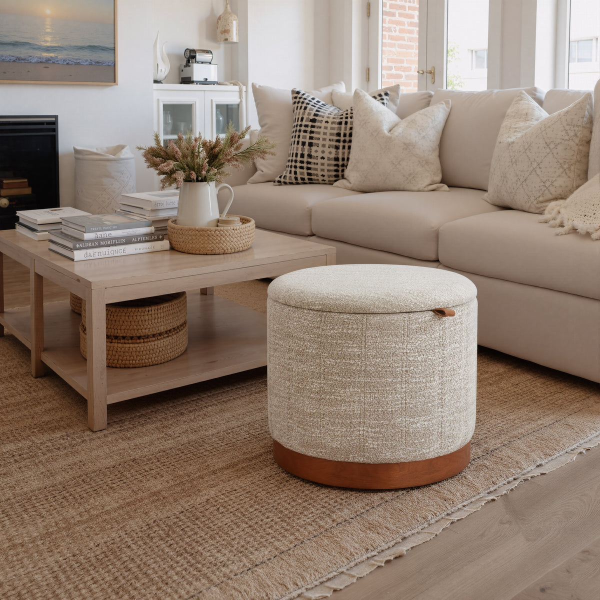 Fije Storage Ottoman in Gray