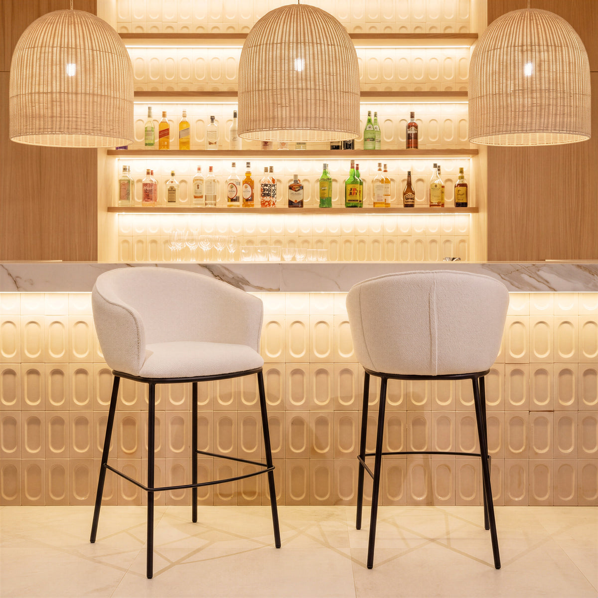 Essen Barstool in Ivory