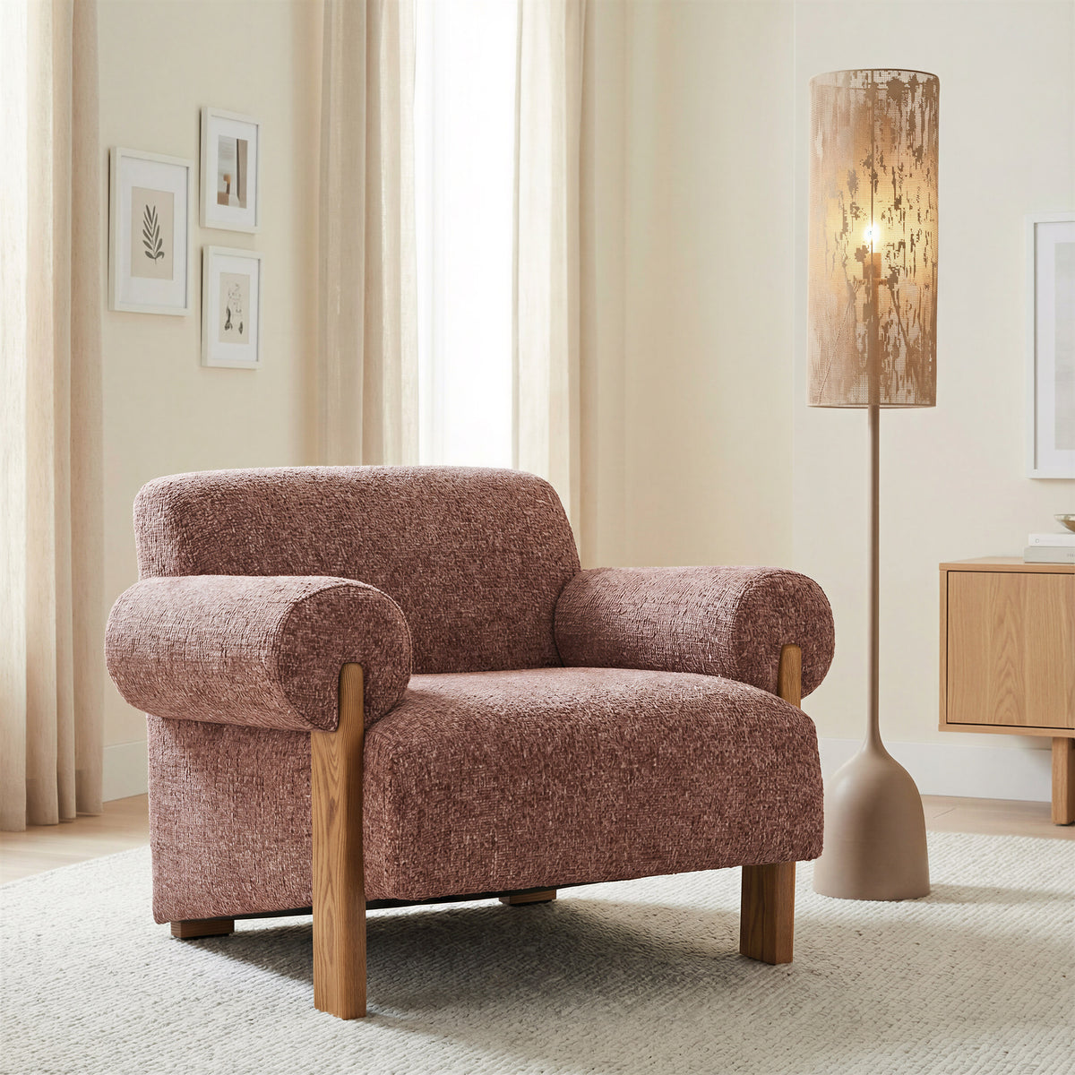 Buff Taupe Floor Lamp