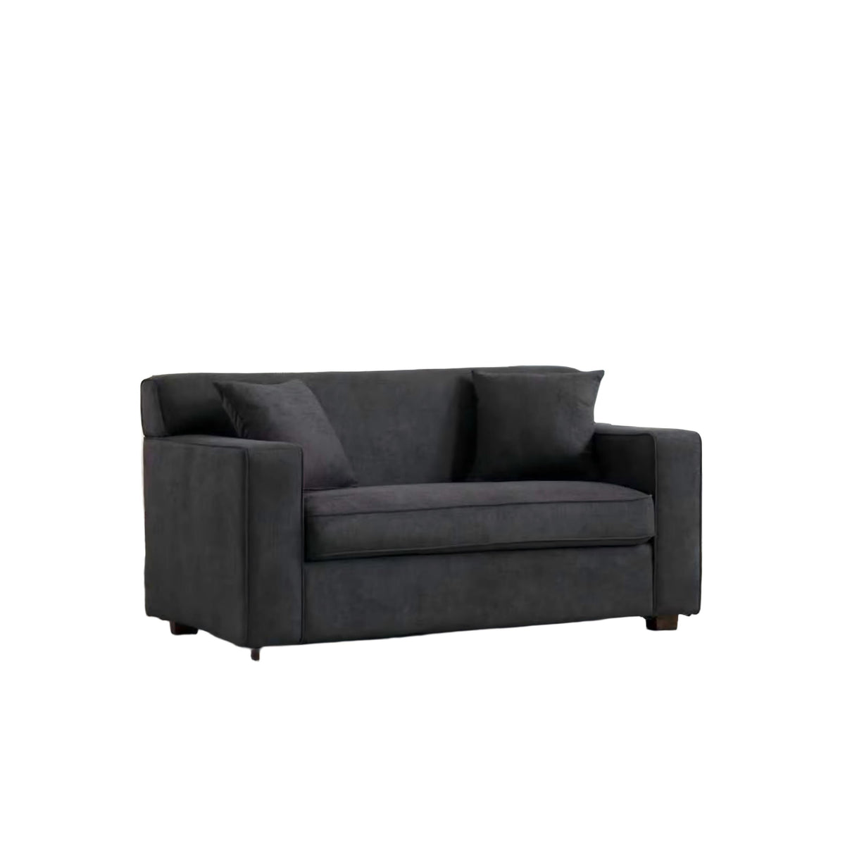 Holbrook Charcoal Gray Track Arm Lounge Chair – 60" 2-in-1 Convertible Sleeper Chair