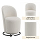 Hollis Beige Boucle Accent Chair (Set of 2) showcasing tight seat and back cushion with 360° swivel feature.