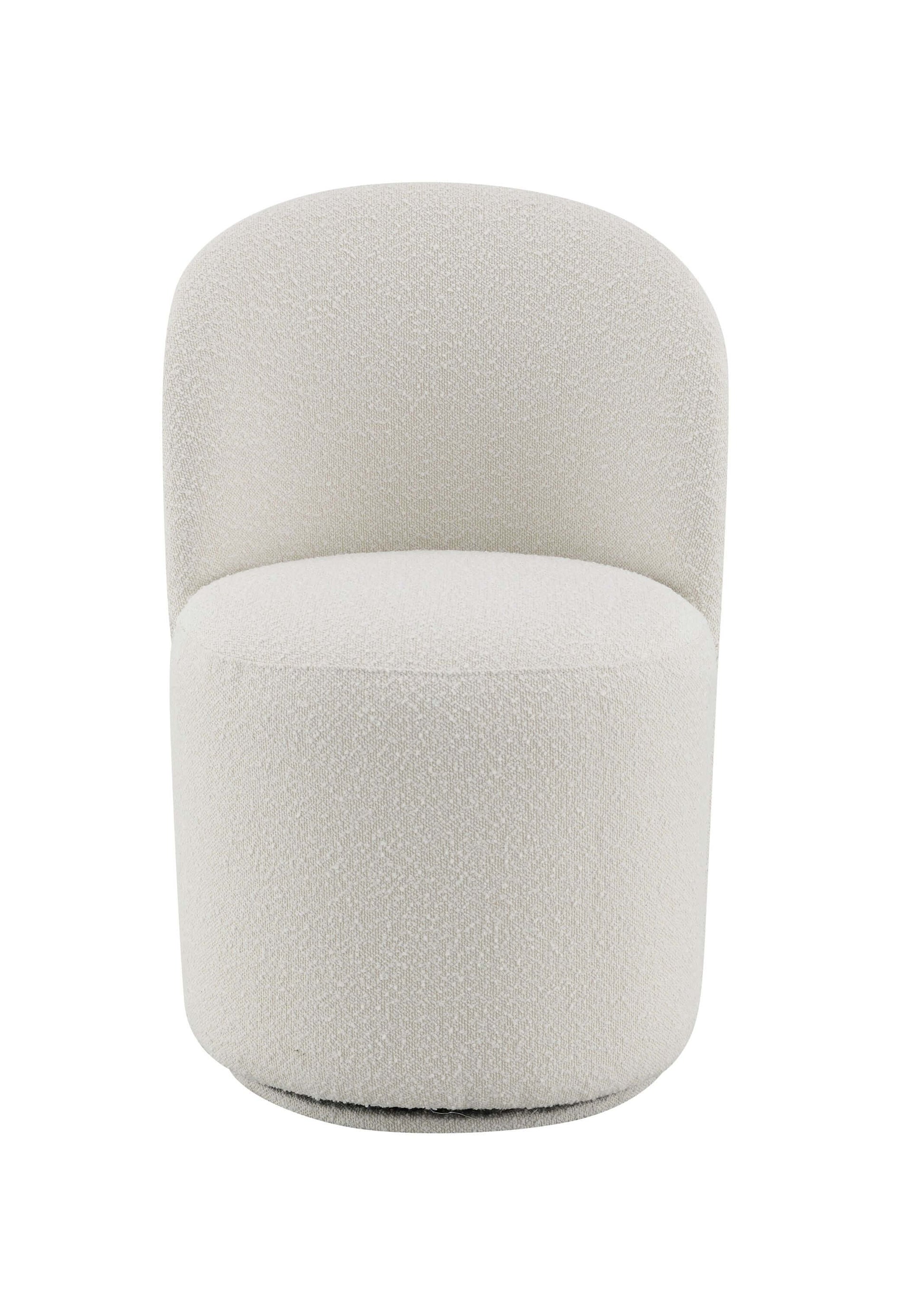 Hollis Beige Boucle Accent Chair (Set of 2) features plush boucle fabric and a modern design, perfect for any room.