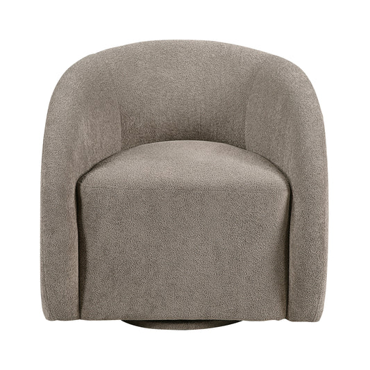 Hollis Microfiber Swivel Barrel Chair