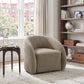 Hollis Microfiber Swivel Barrel Chair – view 3