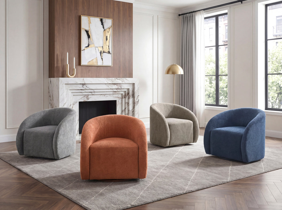 Hollis Microfiber Swivel Barrel Chair – view 8